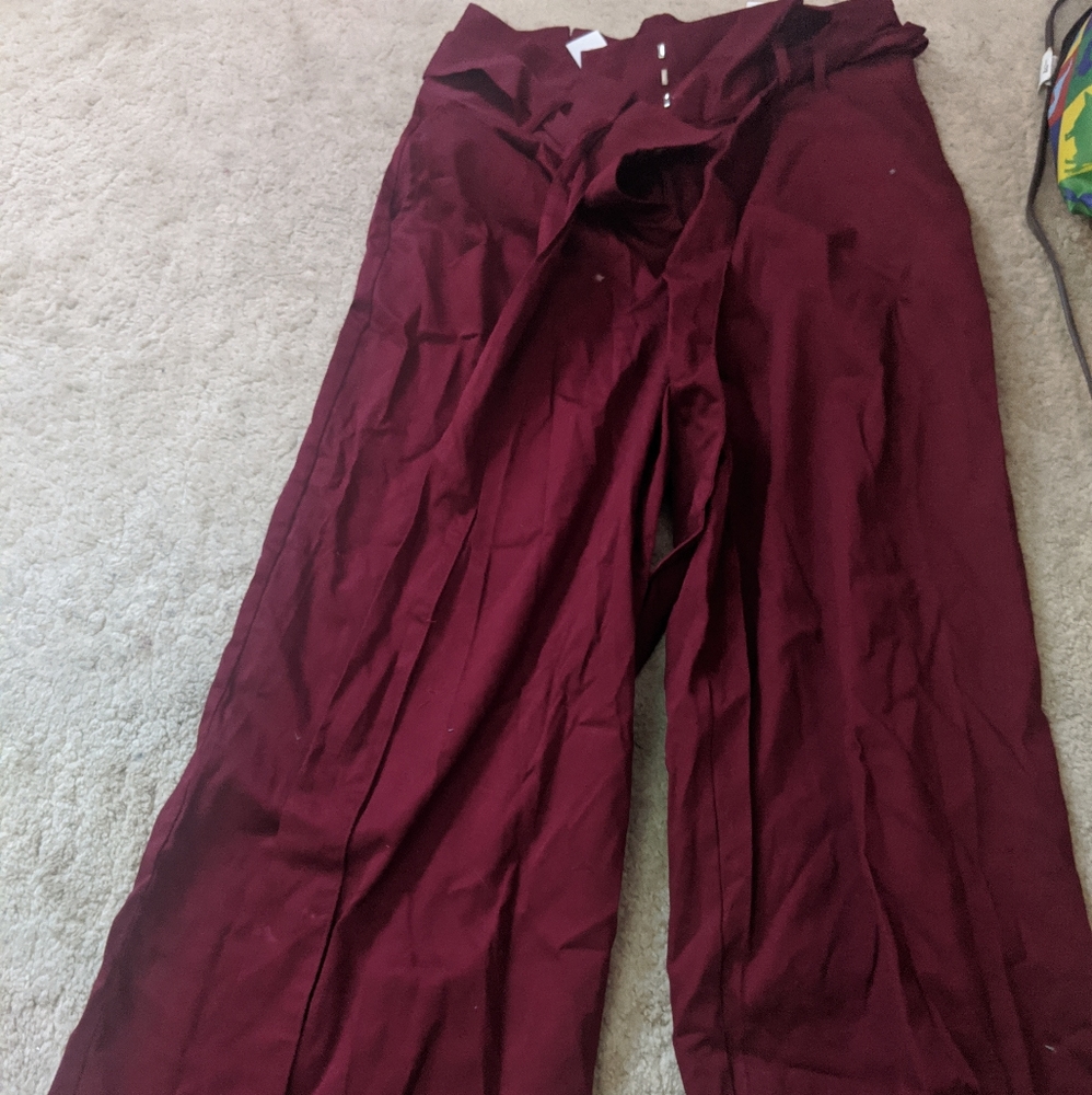 Maroon work pants